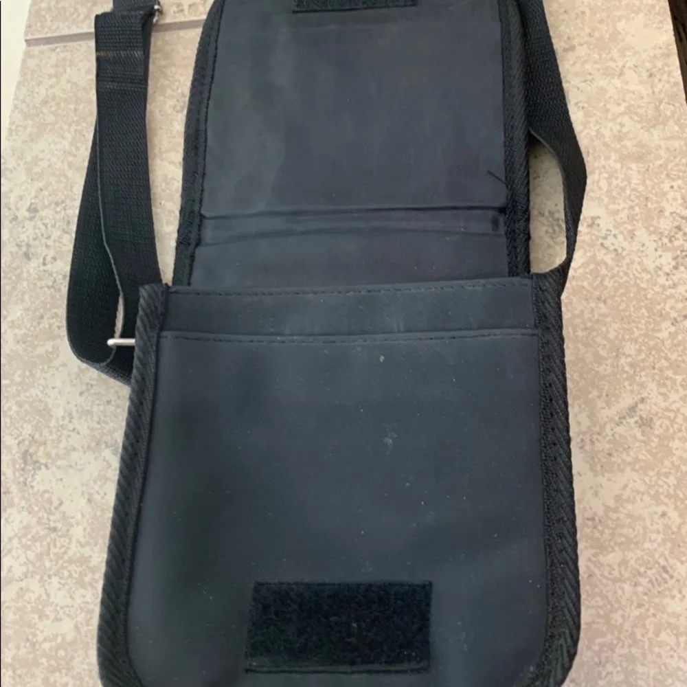 Black Crossbody Handbag. Silver Hardware